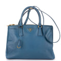 Prada Garda Tote Blue Saffiano Leather