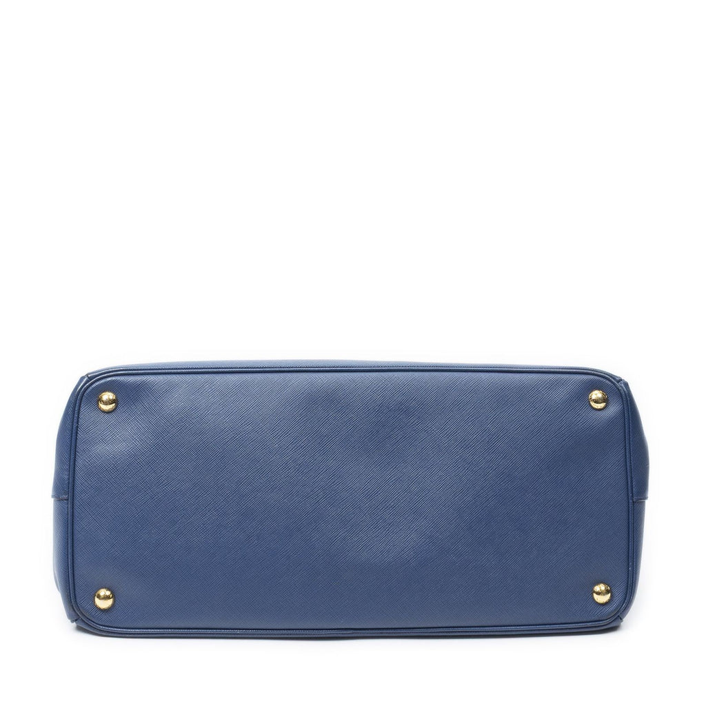 Prada Radio Pun Tote Navy Saffiano Leather — view 6