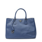 Prada Radio Pun Tote Navy Saffiano Leather