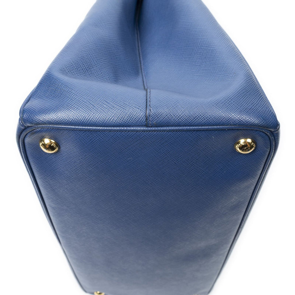 Prada Radio Pun Tote Navy Saffiano Leather — view 8