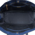 Prada Radio Pun Tote Navy Saffiano Leather — view 9