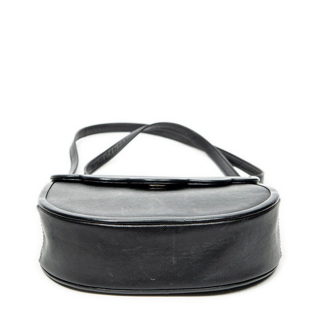 Saint Laurent Vintage Flap Crossbody Black Grain Calf Skin Leather — view 6