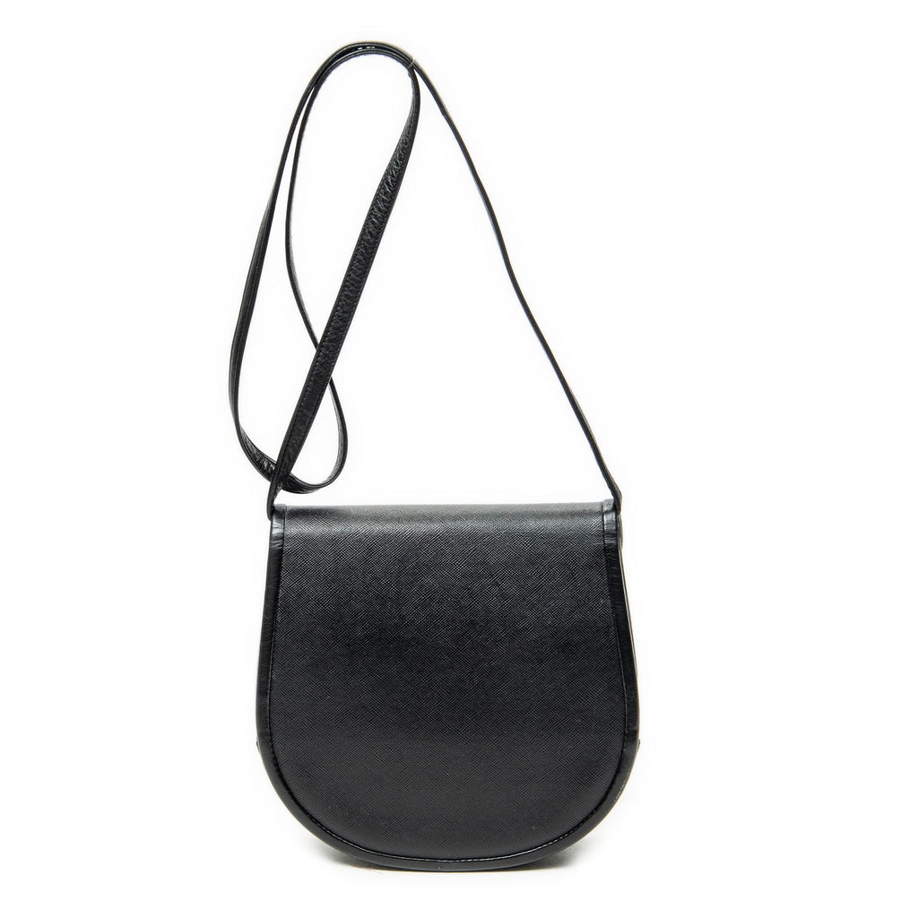 Saint Laurent Vintage Flap Crossbody Black Grain Calf Skin Leather — view 5