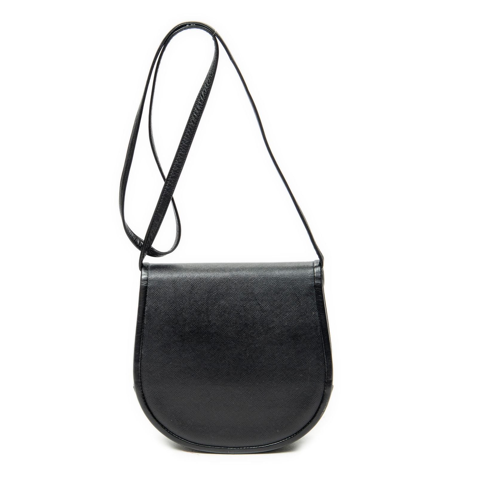 Saint Laurent Vintage Flap Crossbody Black Grain Calf Skin Leather — view 5