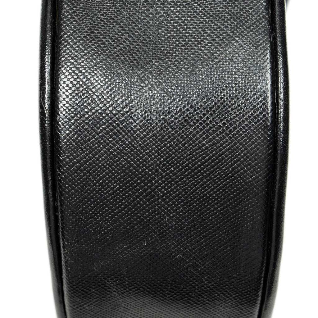 Saint Laurent Vintage Flap Crossbody Black Grain Calf Skin Leather — view 8