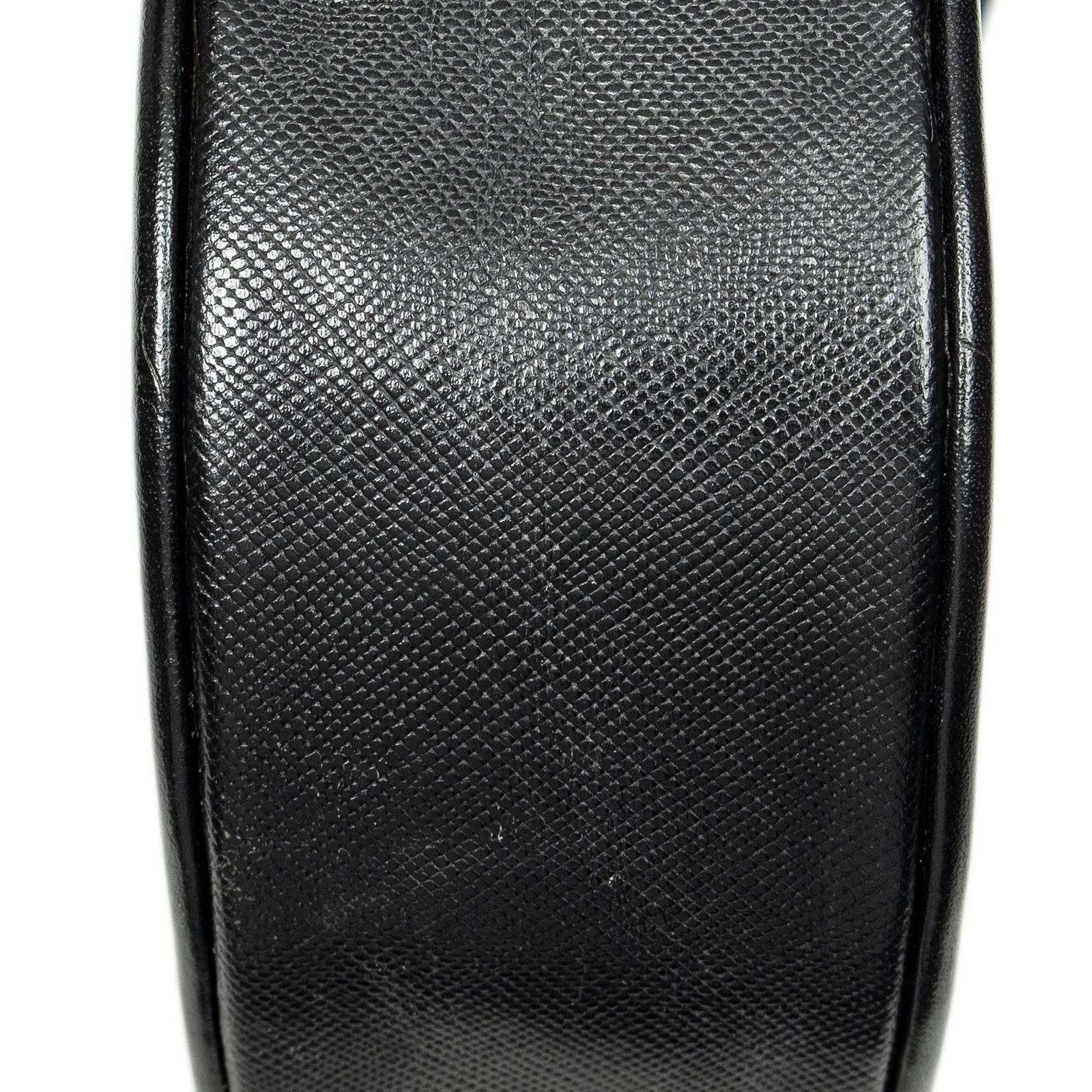 Saint Laurent Vintage Flap Crossbody Black Grain Calf Skin Leather — view 8