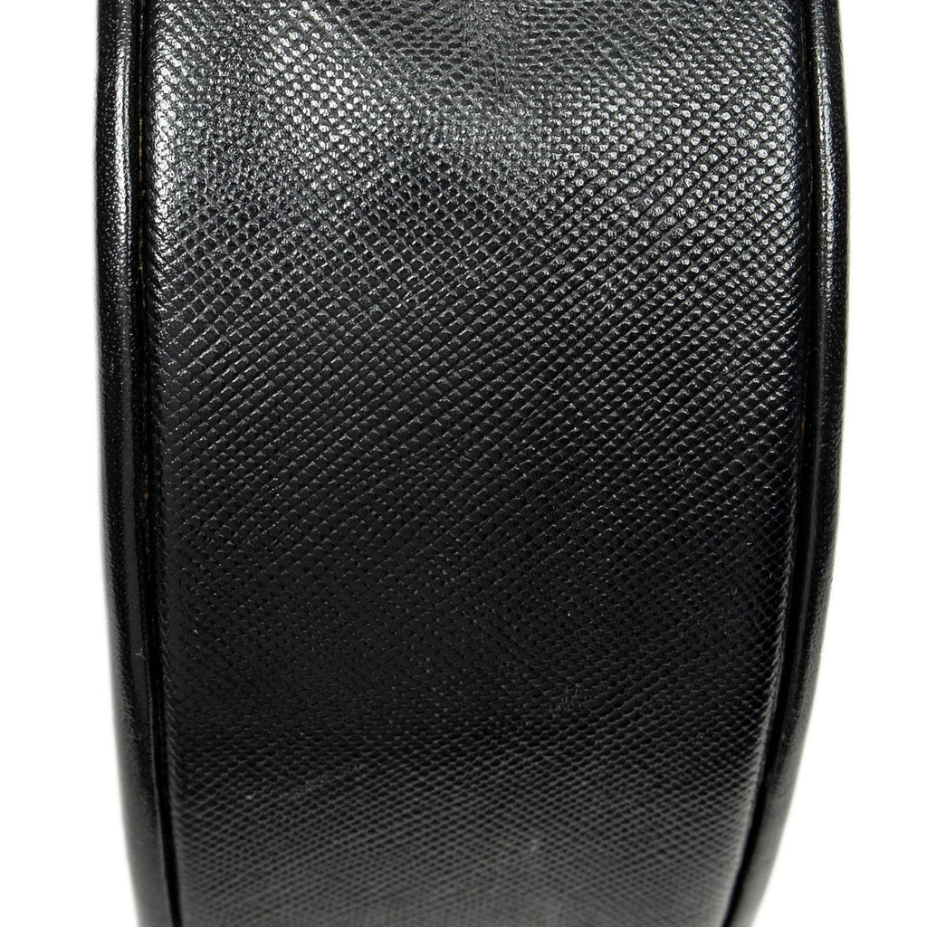 Saint Laurent Vintage Flap Crossbody Black Grain Calf Skin Leather — view 7
