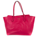 Gucci Shopping Tote Fuchsia Pink Grain Calf Skin Leather