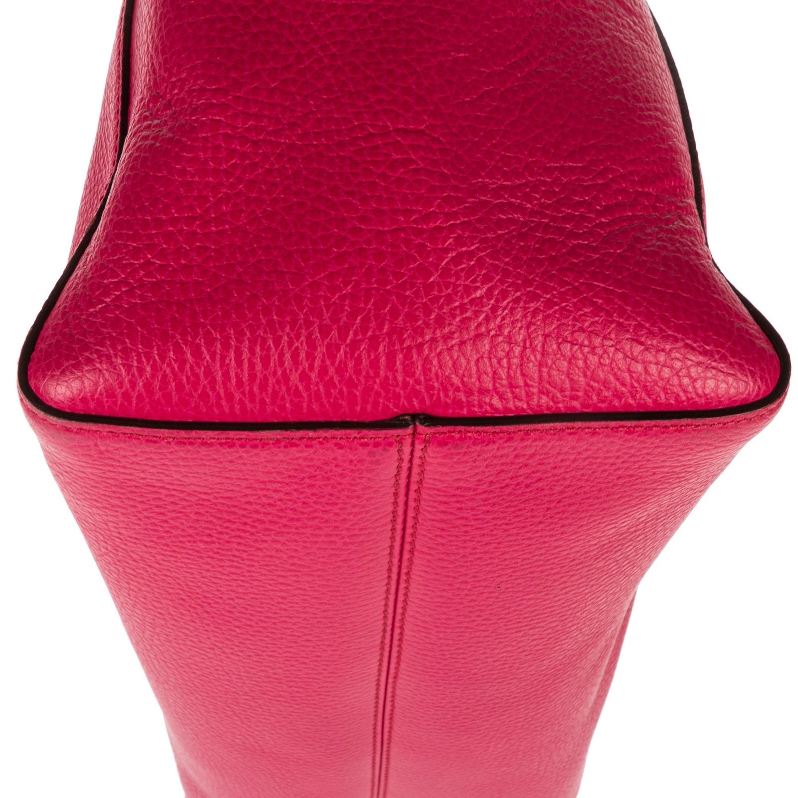 Gucci Shopping Tote Fuchsia Pink Grain Calf Skin Leather — view 8