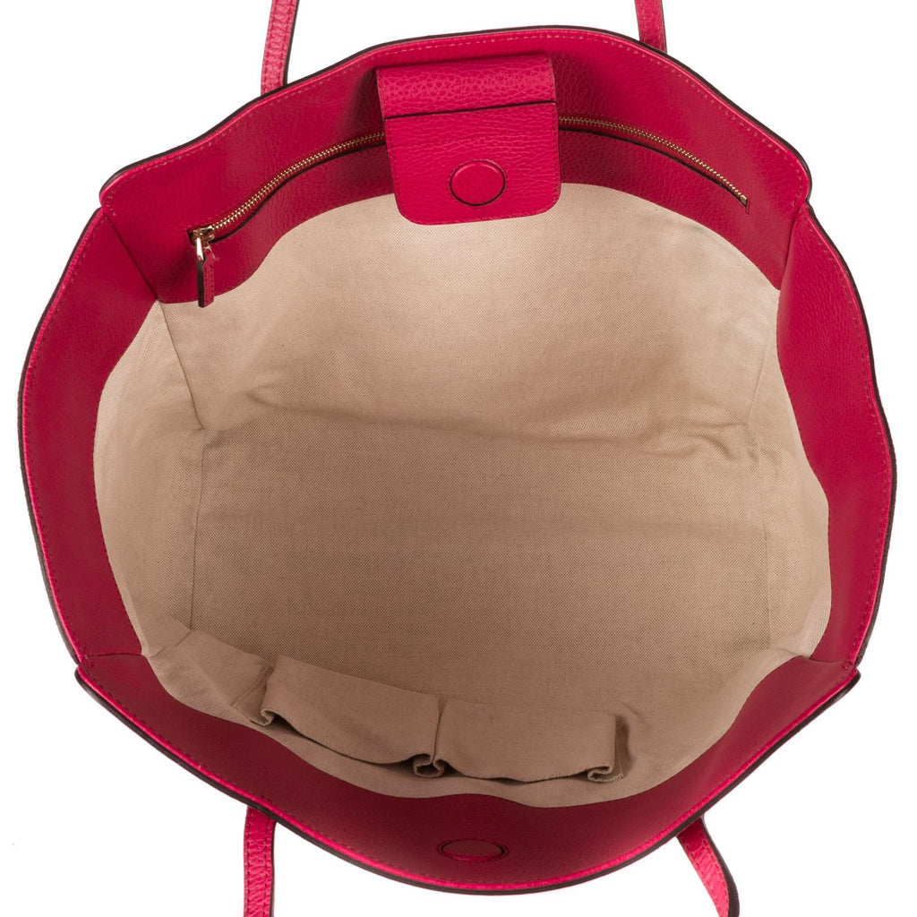 Gucci Shopping Tote Fuchsia Pink Grain Calf Skin Leather — view 9
