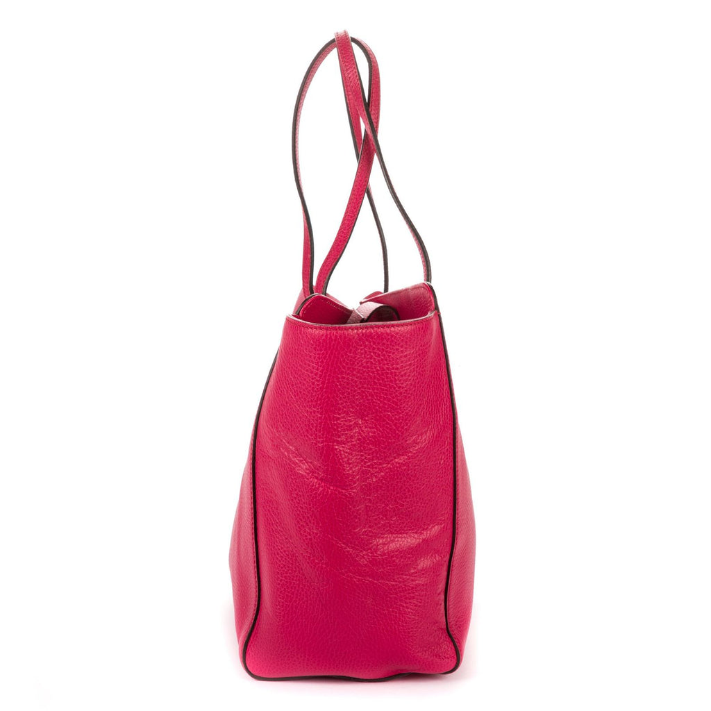 Gucci Shopping Tote Fuchsia Pink Grain Calf Skin Leather — view 3