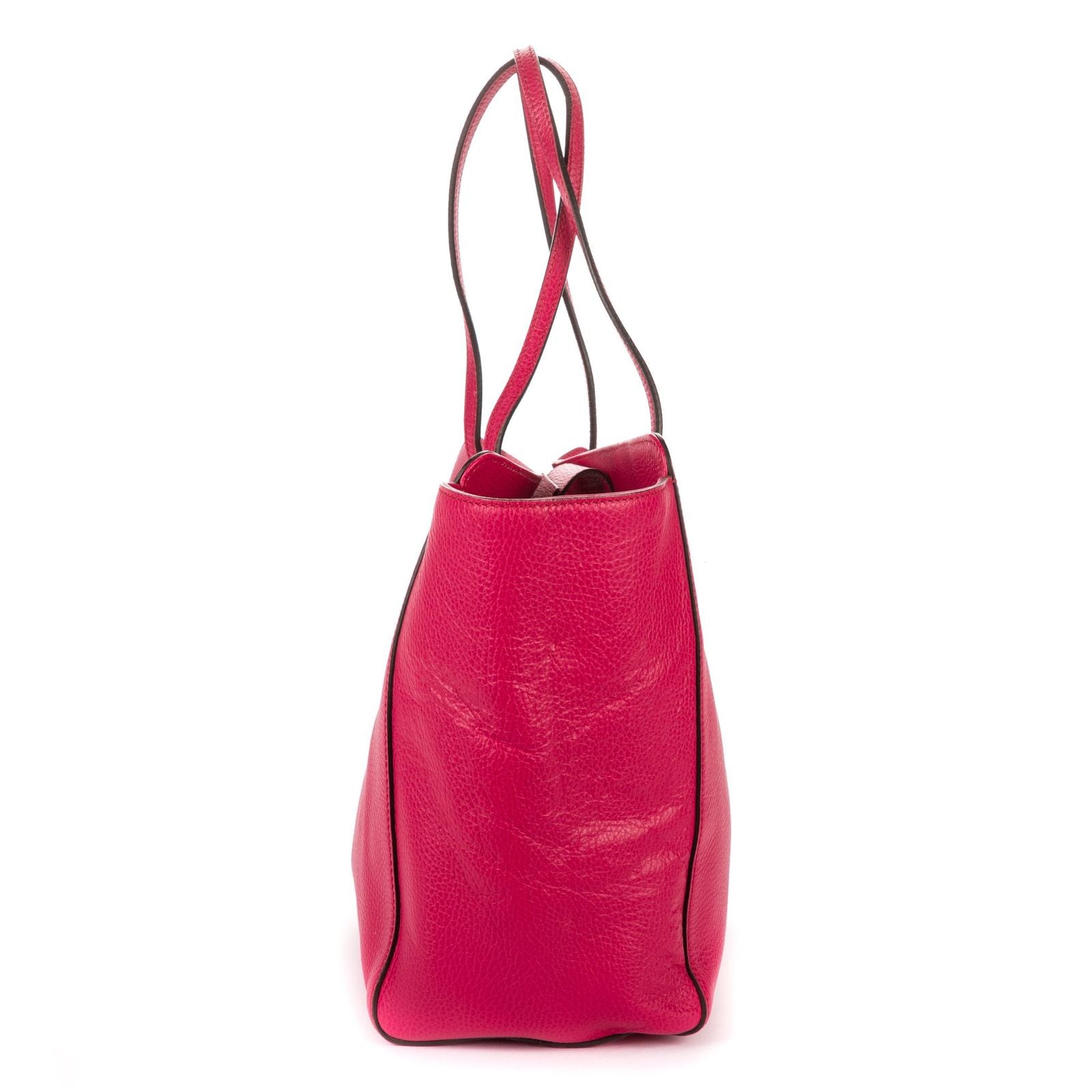 Gucci Shopping Tote Fuchsia Pink Grain Calf Skin Leather — view 3