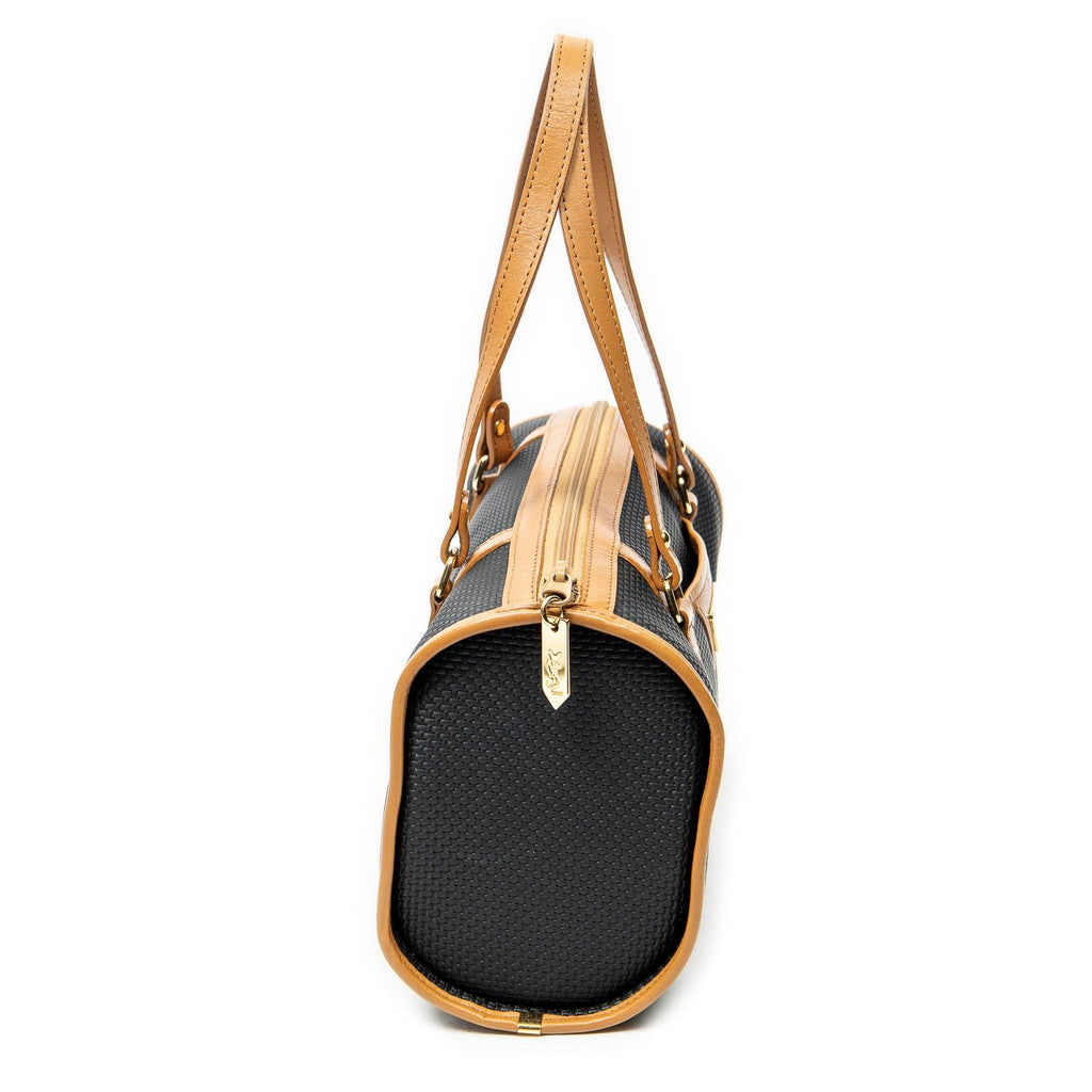 Saint Laurent Vintage Bowling Bag Black Brown Van Gogh Canvas — view 4
