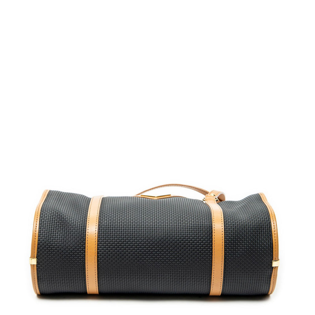 Saint Laurent Vintage Bowling Bag Black Brown Van Gogh Canvas — view 6