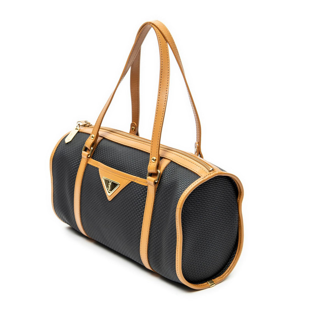 Saint Laurent Vintage Bowling Bag Black Brown Van Gogh Canvas — view 2
