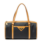Saint Laurent Vintage Bowling Bag Black Brown Van Gogh Canvas