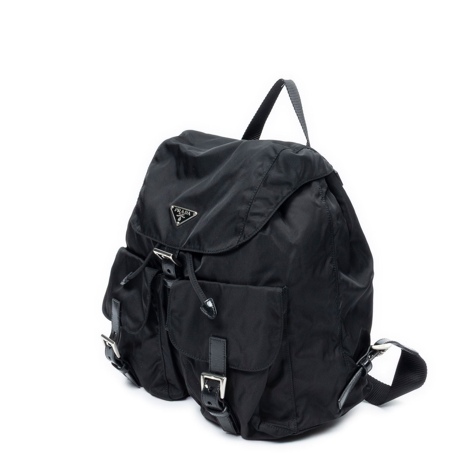 Prada Drawstring Backpack Black Nylon Canvas — view 2