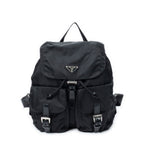 Prada Drawstring Backpack Black Nylon Canvas