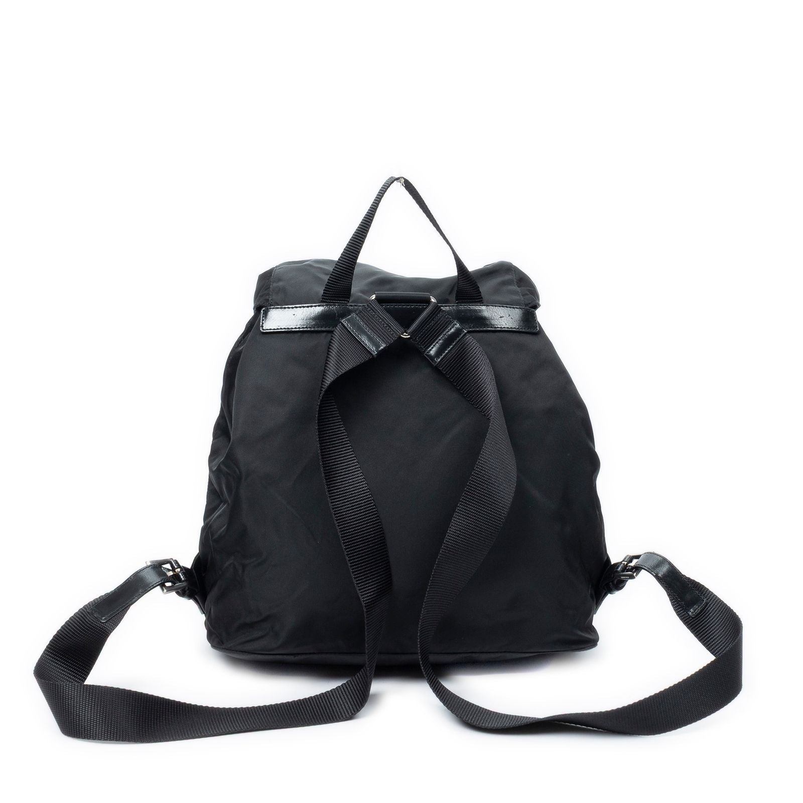 Prada Drawstring Backpack Black Nylon Canvas — view 5