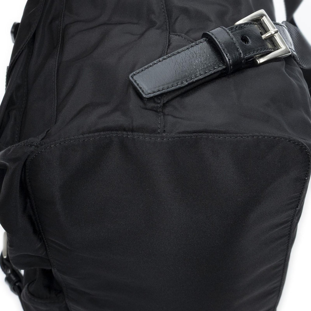 Prada Drawstring Backpack Black Nylon Canvas — view 7