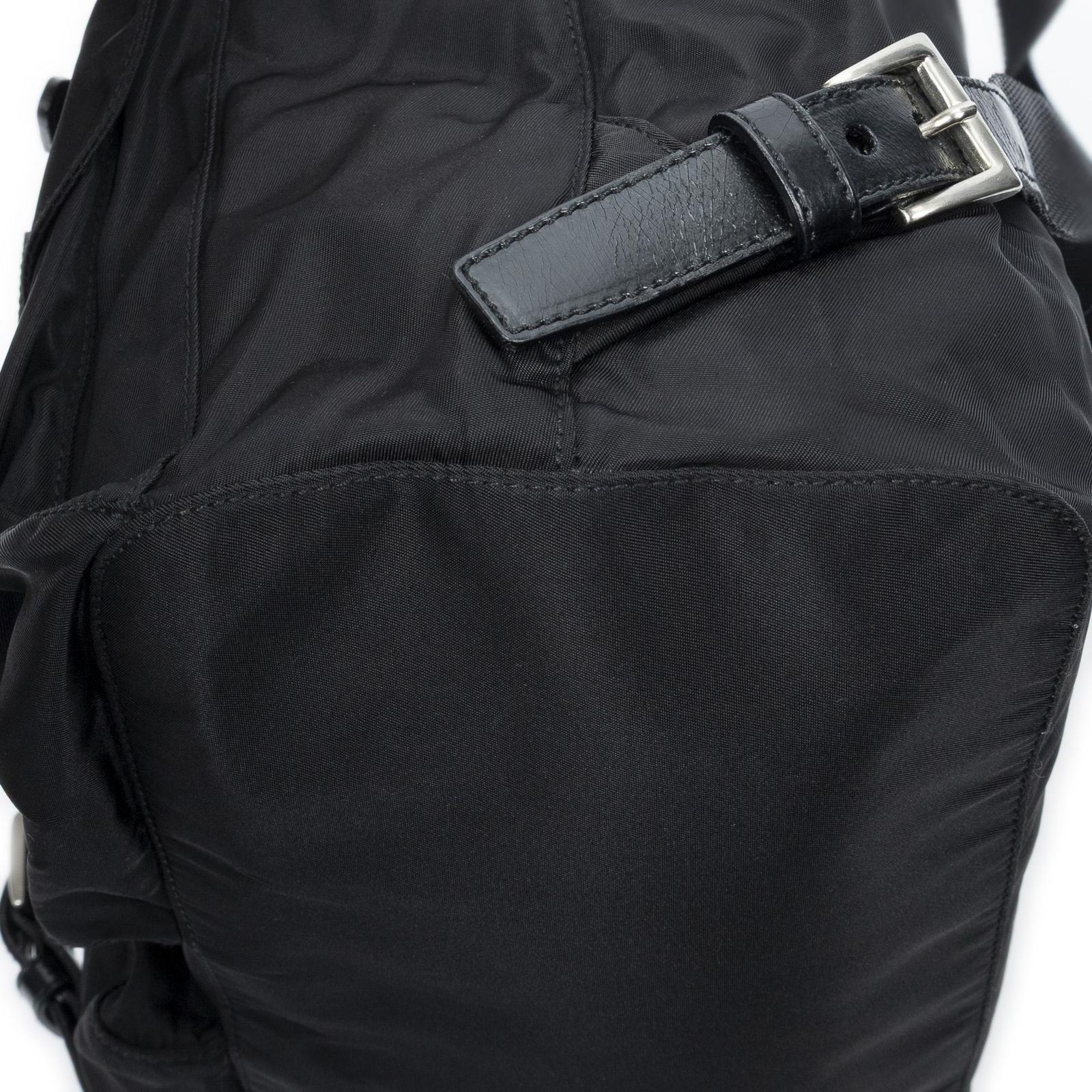 Prada Drawstring Backpack Black Nylon Canvas — view 7