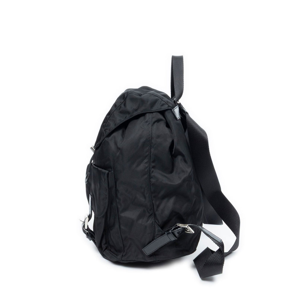 Prada Drawstring Backpack Black Nylon Canvas — view 3
