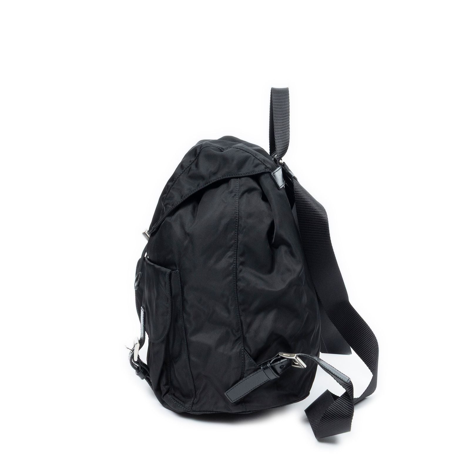 Prada Drawstring Backpack Black Nylon Canvas — view 3