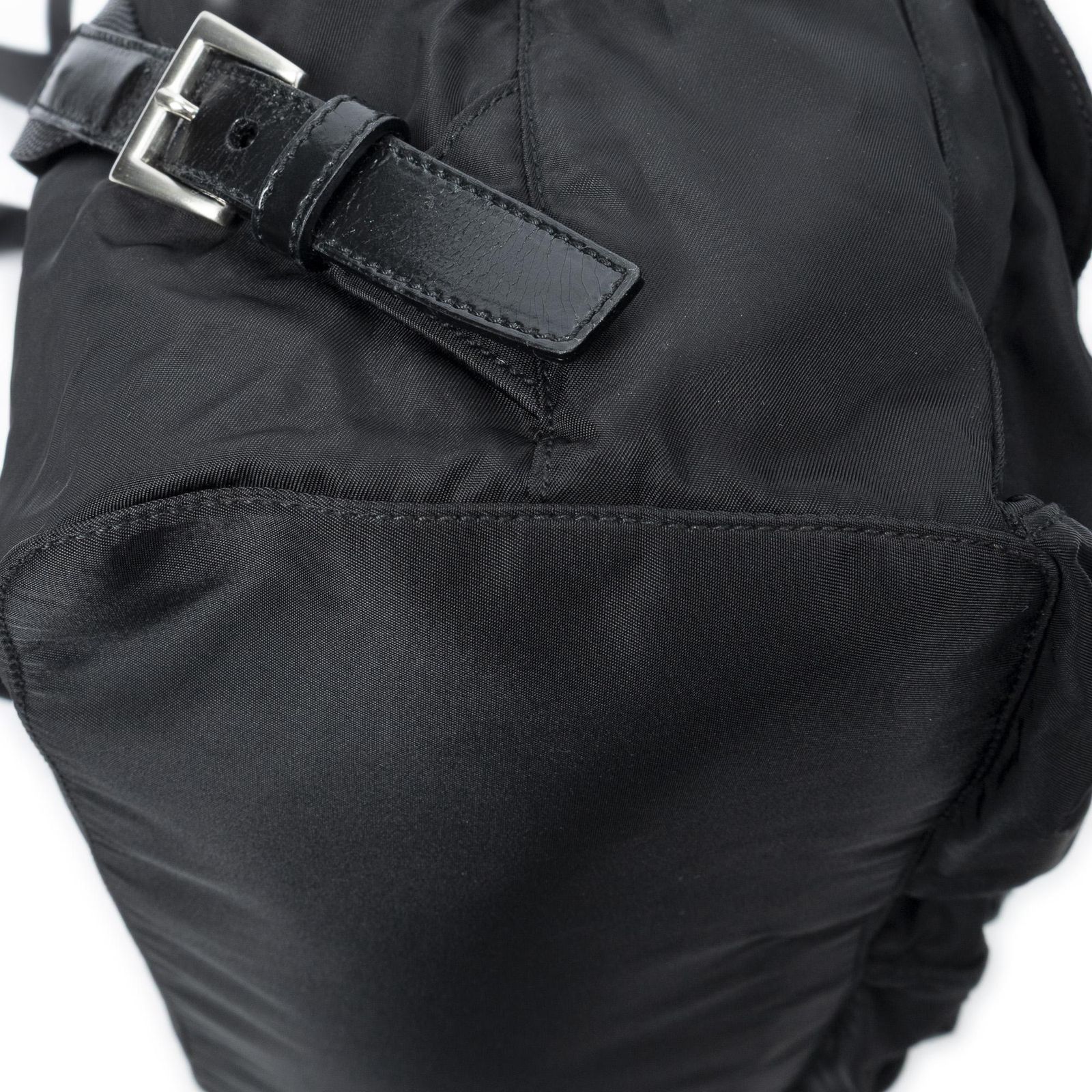 Prada Drawstring Backpack Black Nylon Canvas — view 8