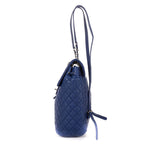 Chanel Urban Spirit Backpack Blue Quilted Lambskin Leather — view 3