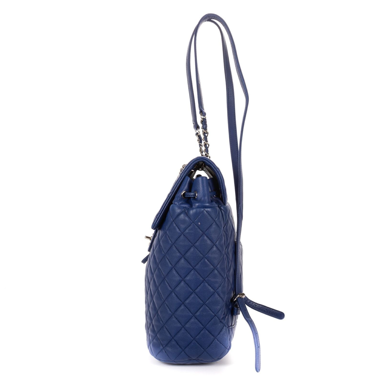 Chanel Urban Spirit Backpack Blue Quilted Lambskin Leather — view 3