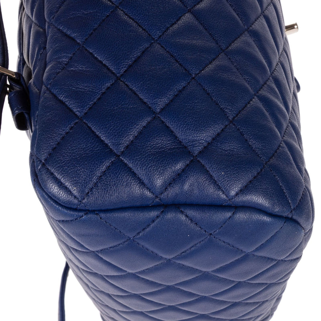 Chanel Urban Spirit Backpack Blue Quilted Lambskin Leather — view 8