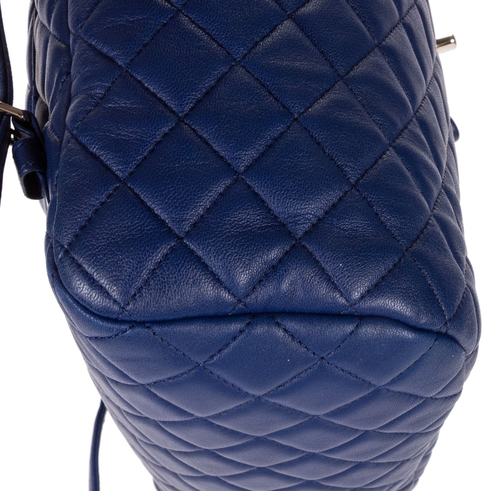 Chanel Urban Spirit Backpack Blue Quilted Lambskin Leather — view 8