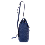 Chanel Urban Spirit Backpack Blue Quilted Lambskin Leather — view 4