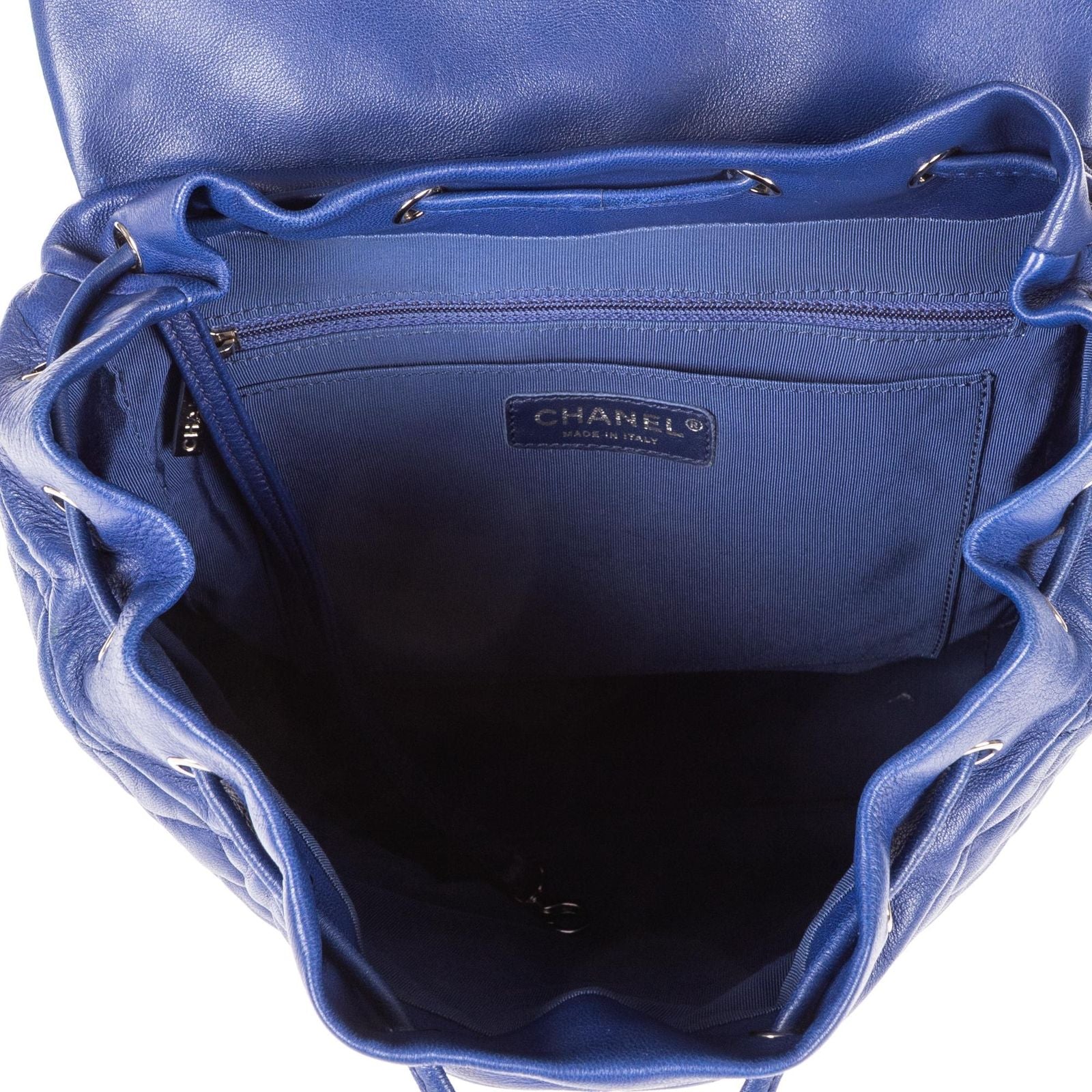 Chanel Urban Spirit Backpack Blue Quilted Lambskin Leather — view 9