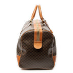 Celine Vintage Large Travel Boston Brown Macadam Canvas Handbag — view 3