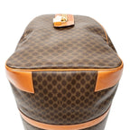 Celine Vintage Large Travel Boston Brown Macadam Canvas Handbag — view 8