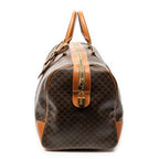 Celine Vintage Large Travel Boston Brown Macadam Canvas Handbag — view 4