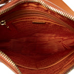 Prada Zip Hobo Orange Saffiano Leather — view 9