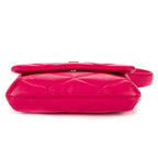 Saint Laurent Loulou Medium Puffer Flap Fuchsia Chez Blanc Matelasse Leather — view 6