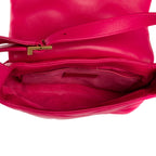 Saint Laurent Loulou Medium Puffer Flap Fuchsia Chez Blanc Matelasse Leather — view 9