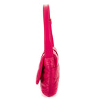 Saint Laurent Loulou Medium Puffer Flap Fuchsia Chez Blanc Matelasse Leather — view 3