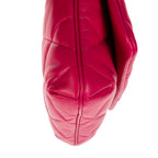 Saint Laurent Loulou Medium Puffer Flap Fuchsia Chez Blanc Matelasse Leather — view 8