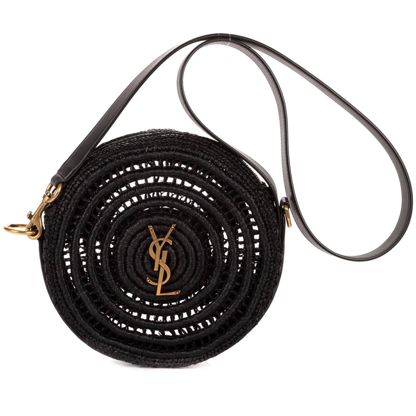 Saint Laurent Limited Edition Loulou Camera Round Black Spiral Embellishment