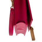 Saint Laurent Mini Tassel Kate Pink Plain Satin Canvasn Shoulder — view 8