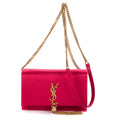 Saint Laurent Mini Tassel Kate Pink Plain Satin Canvasn Shoulder