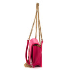 Saint Laurent Mini Tassel Kate Pink Plain Satin Canvasn Shoulder — view 3