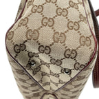 Gucci Small Shoulder Tote Maroon Beige GG Canvas — view 8
