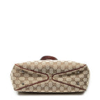 Gucci Small Shoulder Tote Maroon Beige GG Canvas — view 6