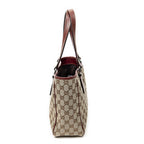 Gucci Small Shoulder Tote Maroon Beige GG Canvas — view 4
