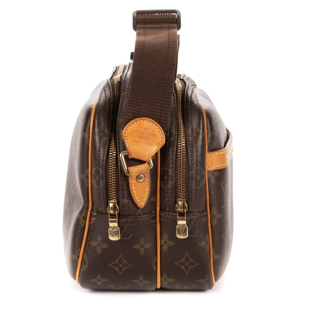 Louis Vuitton Reporter Brown Monogram Canvas Shoulder Bag